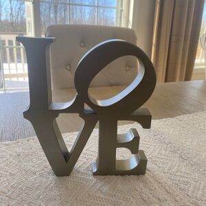 “LOVE” - Metallic Silver 3D Decor